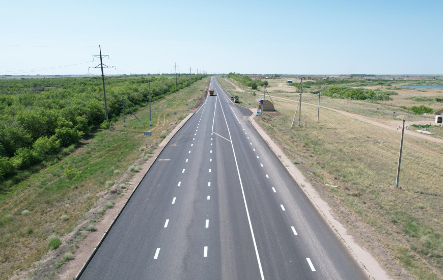 Специалисты отремонтировали дорогу между городом Косшы и поселком Кабанбай батыра 